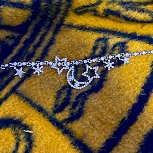 Cubic zirconia and rhinestone necklace